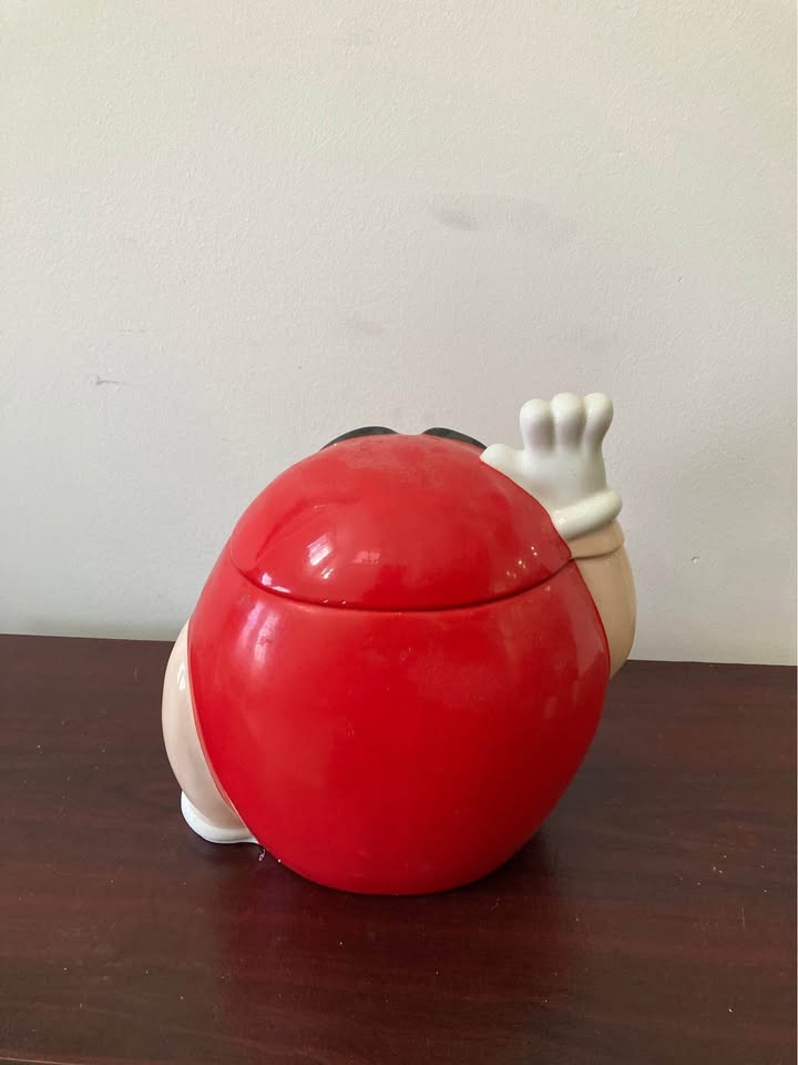 Vintage Red M&M Cookie Jar - photo 4