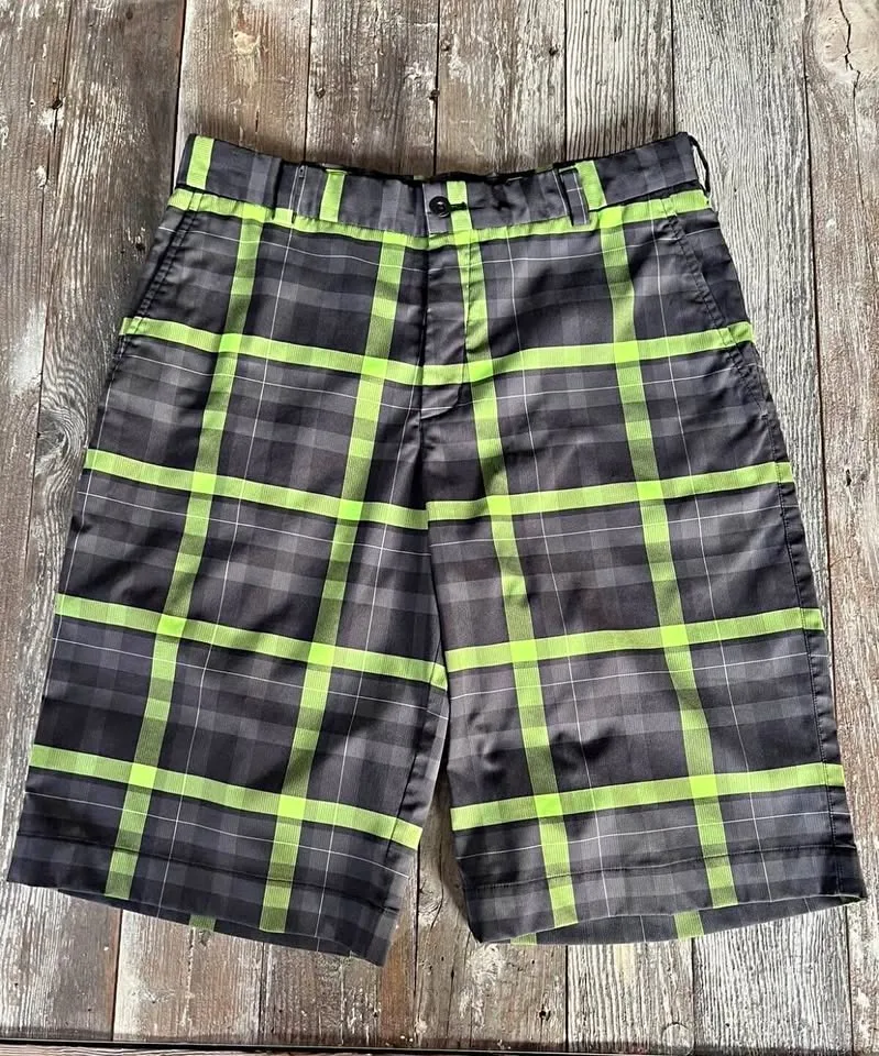 Mens Nike Golf Shorts M 30 DRI-FIT Plaid thumbnail