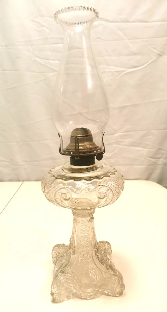 Large Excellent Condition Vintage Lamp Clear Decorative Base 19" image indicator(2)