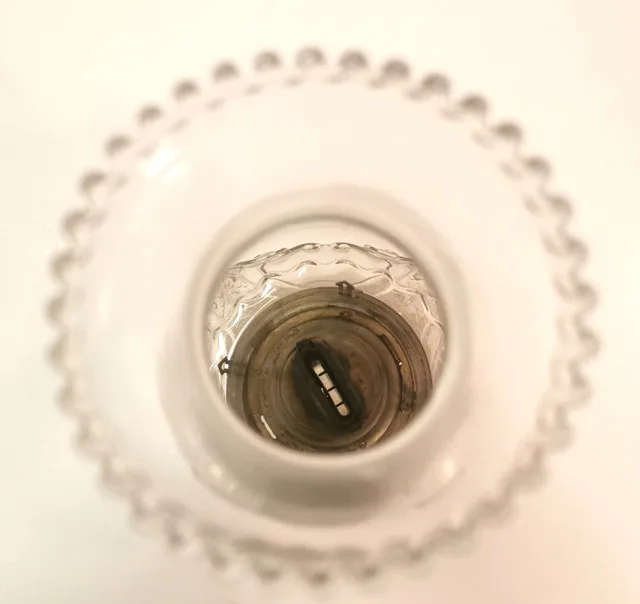 Large Excellent Condition Vintage Lamp Clear Decorative Base 19" image indicator(4)