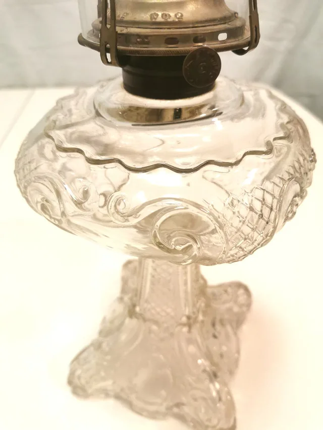 Large Excellent Condition Vintage Lamp Clear Decorative Base 19" image indicator(7)