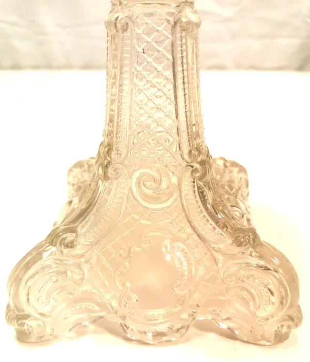Large Excellent Condition Vintage Lamp Clear Decorative Base 19" image indicator(9)