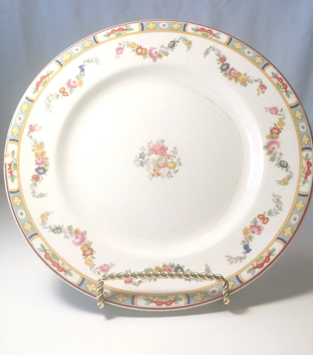 Plate Hand Painted antique 1900s Johnson Brothers stand