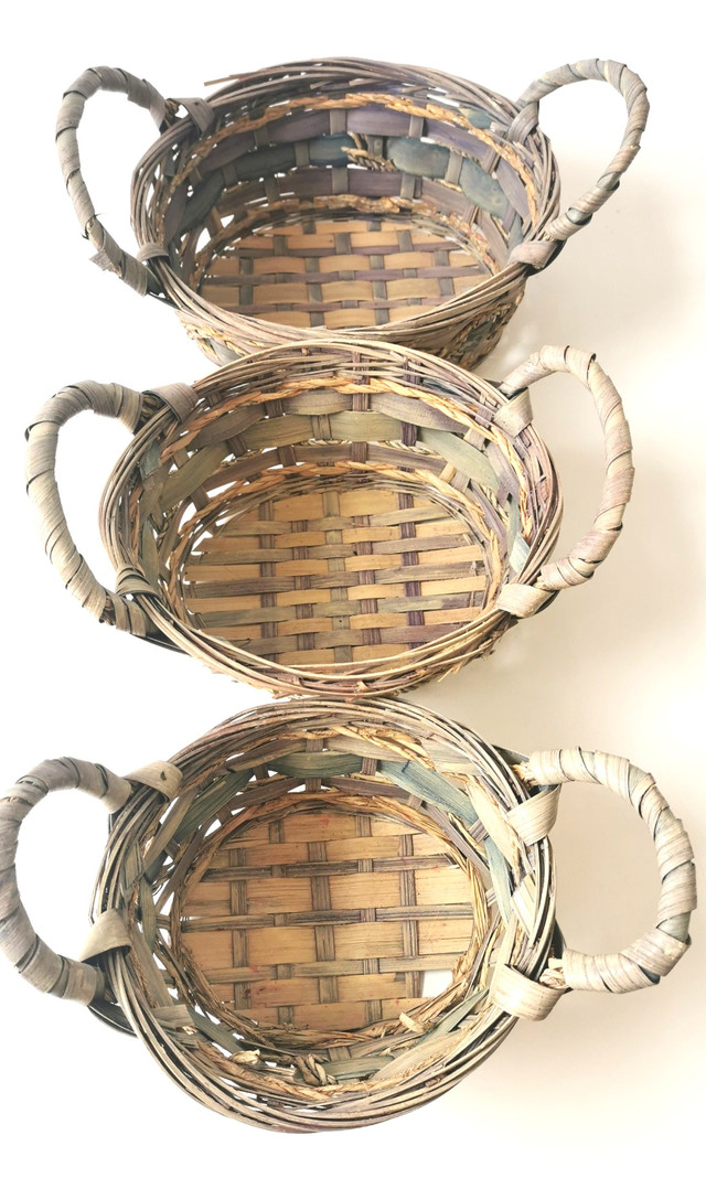 Vintage Set of Three Collapsable Display Baskets