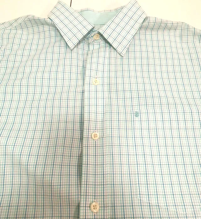 Men's Vintage Medium Izod Checkered Shirt Long Sleeve image indicator(2)