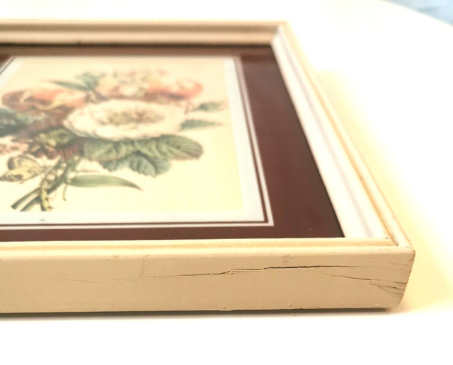 Vintage Botanical Floral Print Tiger Lily White Rose Butterfly - photo 4