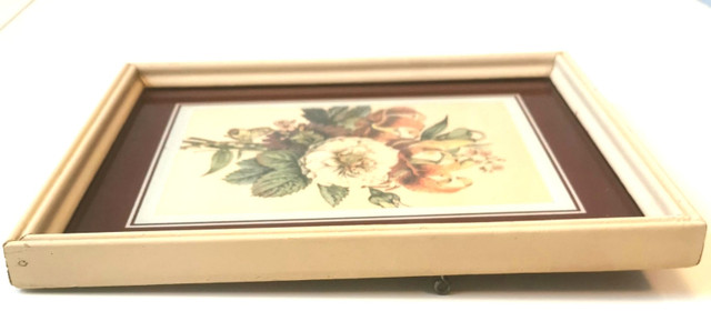 Vintage Botanical Floral Print Tiger Lily White Rose Butterfly - photo 5