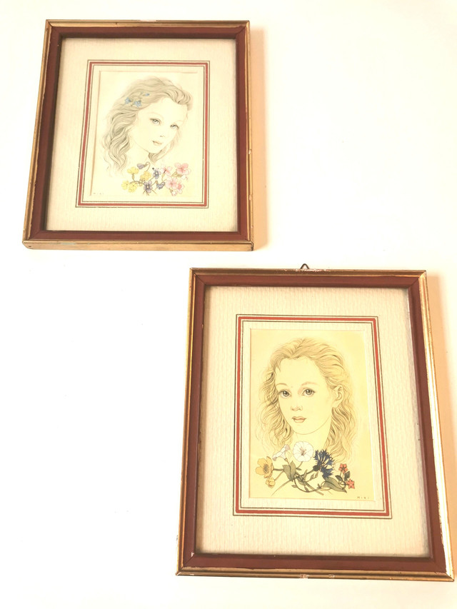 1950s MIKI Ferro Pellizzari Art Prints Pair