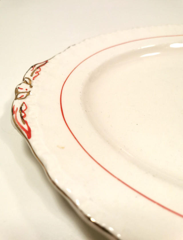 Cream oval platter gold red trim England by Grindley Vintage - photo 3