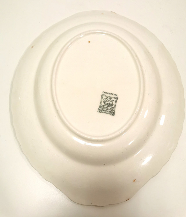 Cream oval platter gold red trim England by Grindley Vintage - photo 5