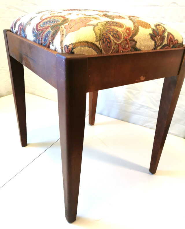 1950s Sewing Machine Stool with Storage Compartment