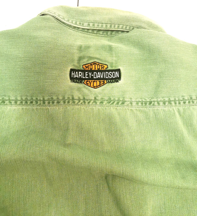 Harley Davidson Shirt Long Sleeve Button Up Mens Small Vintage