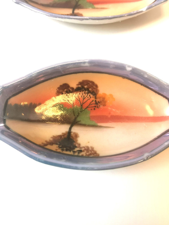 Takito Celery Dish Open Salts Hand Painted Made in Japan Vintage - photo 3