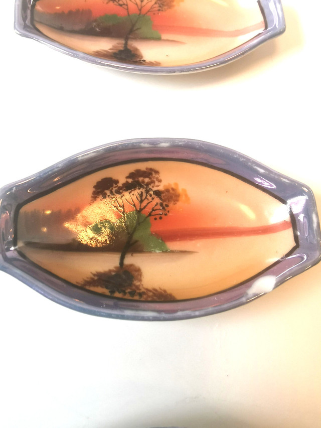 Takito Celery Dish Open Salts Hand Painted Made in Japan Vintage - photo 4