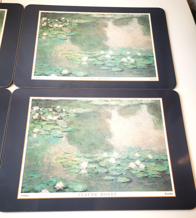 Four Monet Water Lillies Cork Place Mats Vintage - photo 5