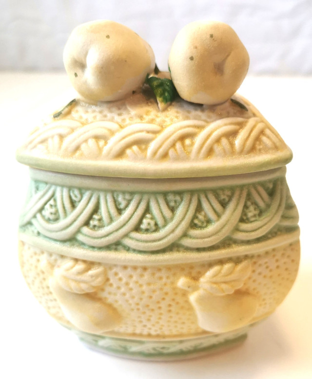 Porcelain Pear Themed Display Storage Vintage
