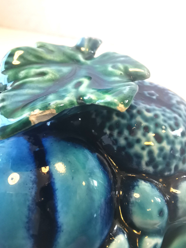 Inarco Mood Indigo Blue Fruit Ceramic Server E2430 Japan 60s 8' - photo 3