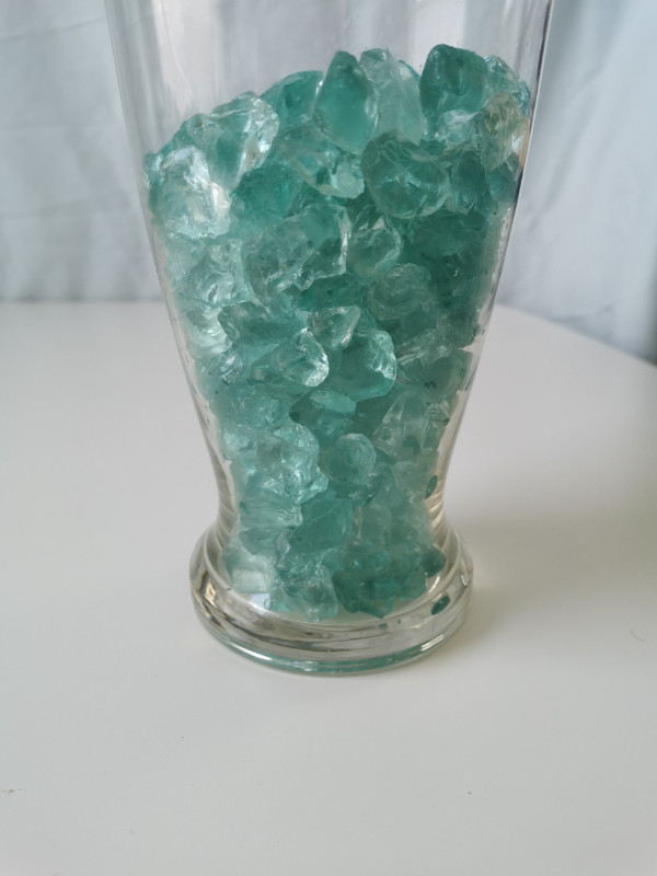 Vase complimented with cut crystal turquoise - photo 2