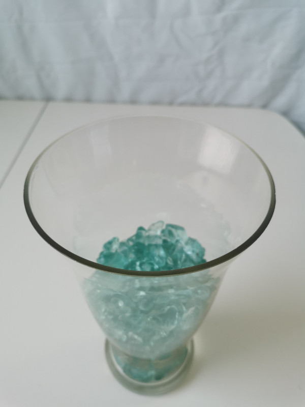 Vase complimented with cut crystal turquoise - photo 3