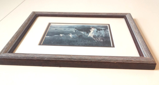 VINTAGE Robert Duncan Print Girl Cow Geese - photo 5