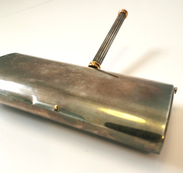 Zino Chrome Table Sweeper Crumb Brush Italian Handheld 1950s - photo 3