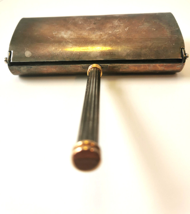 Zino Chrome Table Sweeper Crumb Brush Italian Handheld 1950s - photo 4