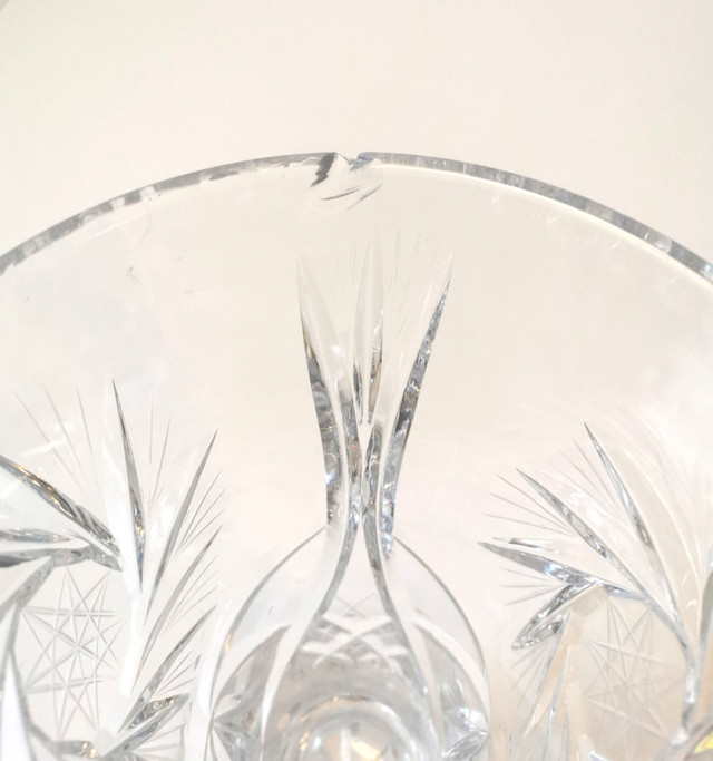 Vintage Cut Glass Lead Crystal Vase - photo 3