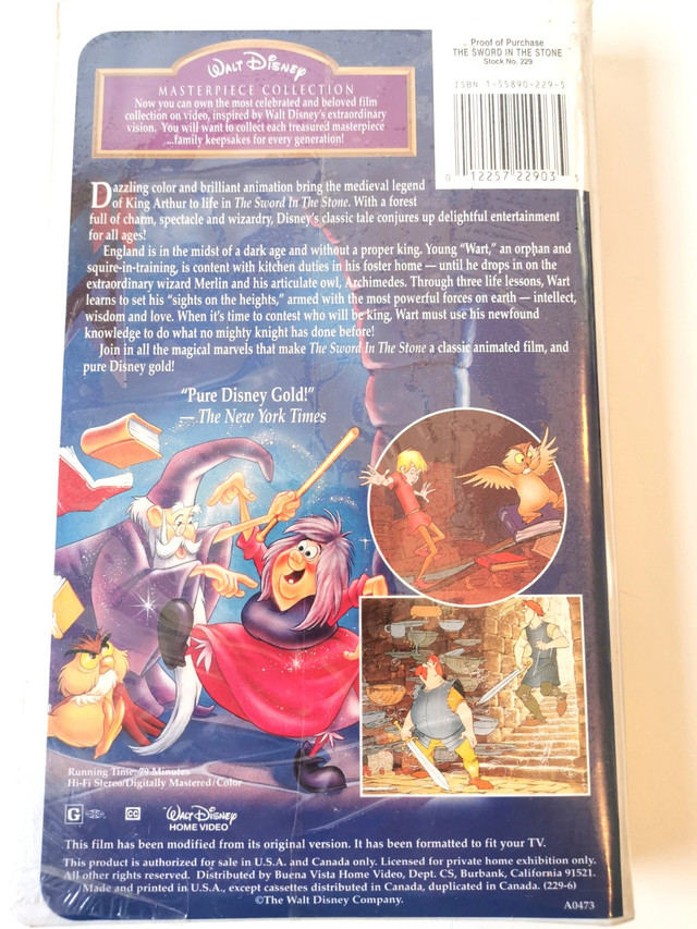 Walt Disney VHS New in Original Packaging Six Movies - photo 3