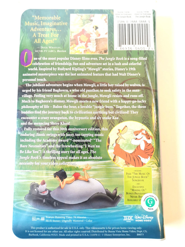 Walt Disney VHS New in Original Packaging Six Movies - photo 4