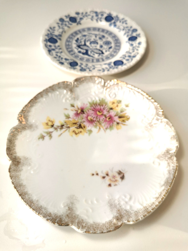 Vintage Plates 2: Enoch Wedgewood Tunstall blue onion 6 1/8 - photo 4