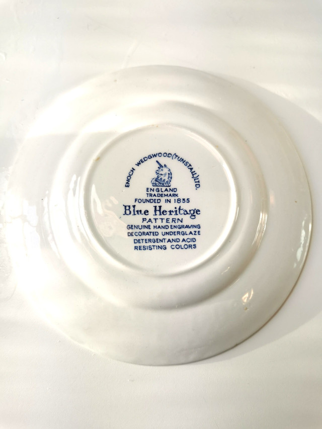 Vintage Plates 2: Enoch Wedgewood Tunstall blue onion 6 1/8 - photo 5