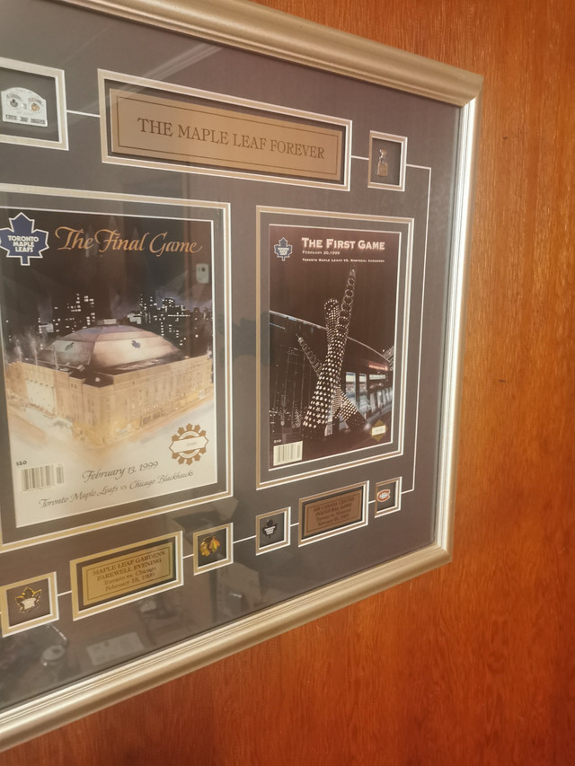 Framed Official Programs 2: Last Game Maple Leaf Gardens, First