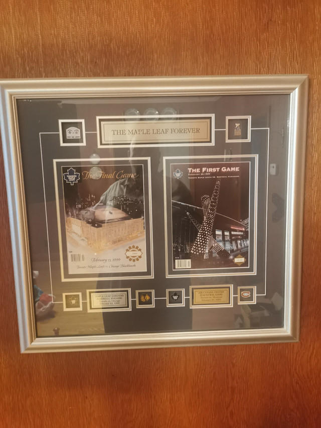 Framed Official Programs 2: Last Game Maple Leaf Gardens, First - photo 2