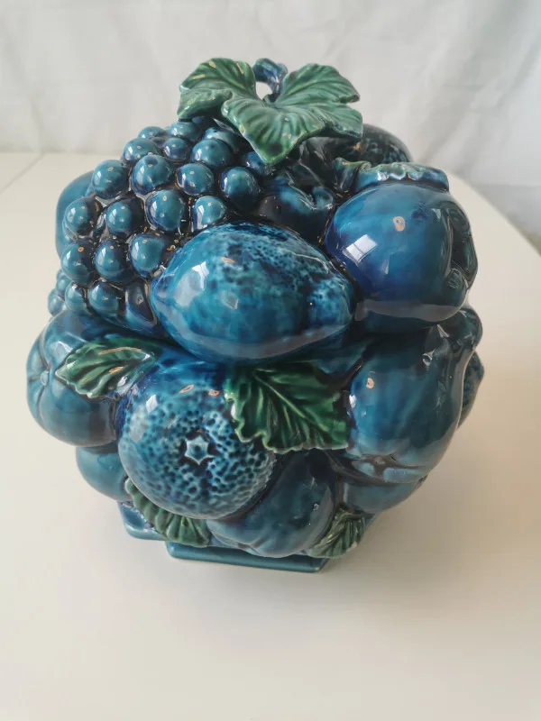 Vintage Inarco Mood Indigo Blue Cookie Jar thumbnail