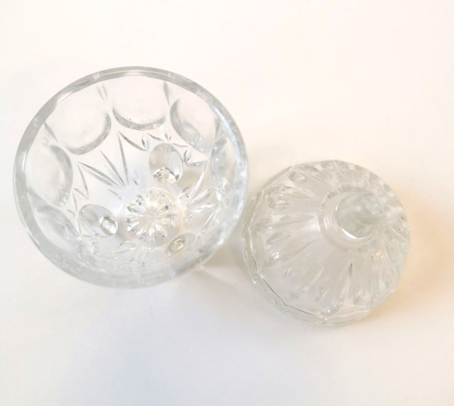 Vintage Glass Vanity Jar with Lid - photo 3