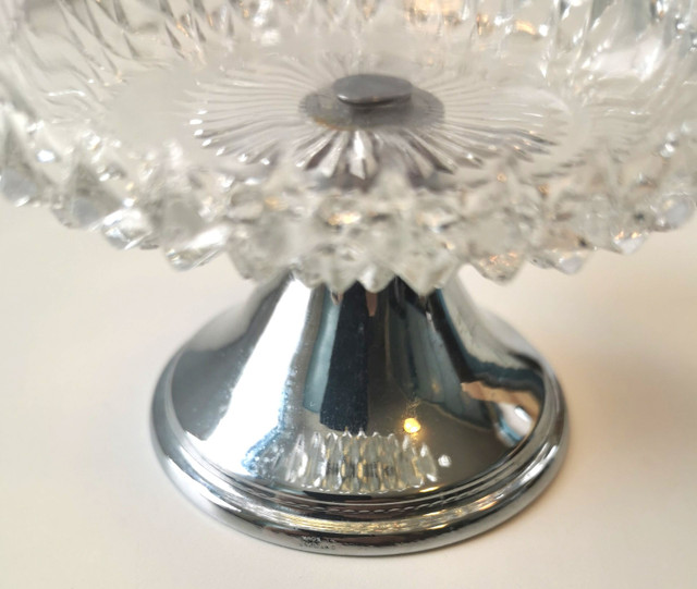 Vintage Diamond Point Glass Dessert Dish - photo 2