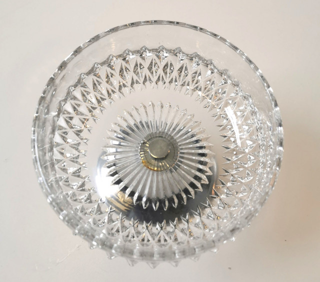 Vintage Diamond Point Glass Dessert Dish - photo 3