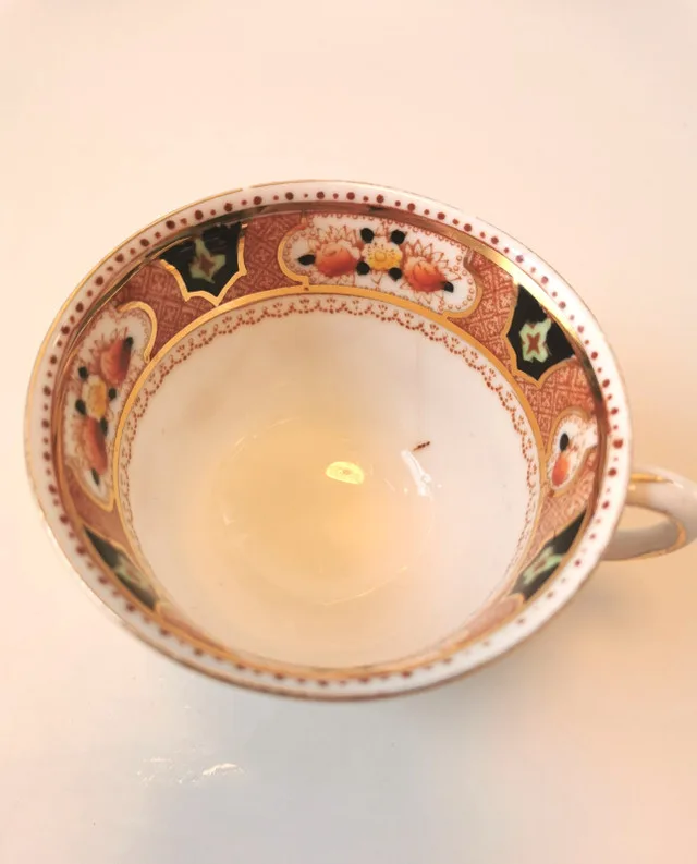 Tea Cup and Saucer Royal Albert Crown China England Numbered Vin image indicator(6)