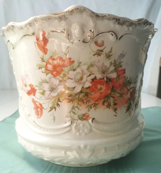 Jardiniere Porcelain Austrian Antique Circa 1884-1909 thumbnail