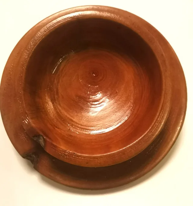 Acorn Hardwood Lidded Container Hand Carved Vintage image indicator(6)