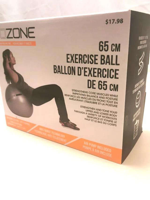 Exercise Ball GOZONE 65cm for people five foot 6 to five foot 11 image indicator(9)