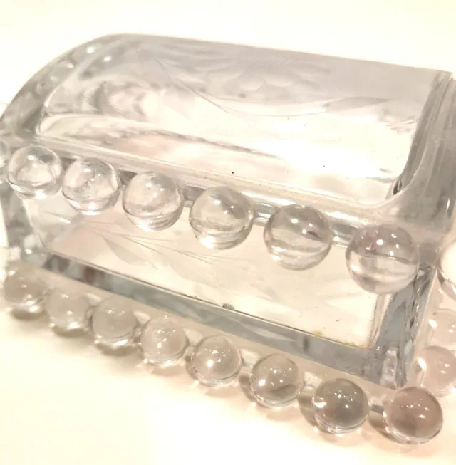 Decorative Glass U.S. 1890-1915 pressed glass beaded hobnail thumbnail