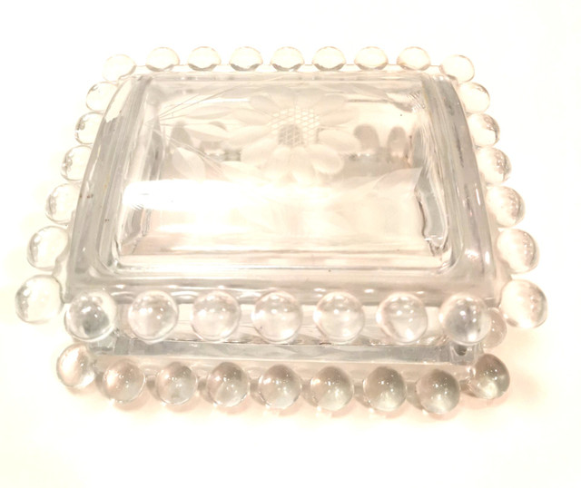 Decorative Glass U.S. 1890-1915 pressed glass beaded hobnail - photo 2