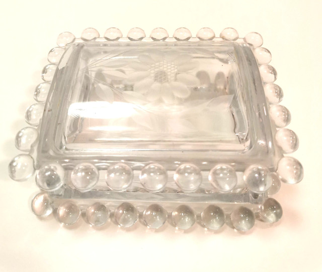 Decorative Glass U.S. 1890-1915 pressed glass beaded hobnail - photo 3