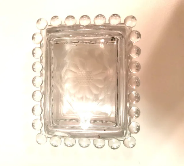 Decorative Glass U.S. 1890-1915 pressed glass beaded hobnail image indicator(4)