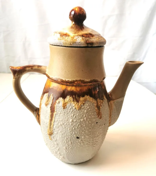 Teapot Coffee Pot Canada Stoneware Laurentian Tundra 840 image indicator(9)