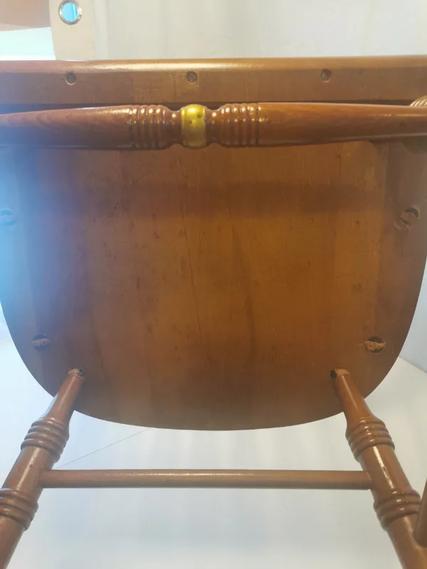 Rocking Chair Hardwood Spindle Vintage Very Solid image indicator(9)