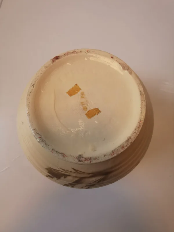 Ceramic Vase Botanical Poppies unique peppermint twist handles image indicator(4)