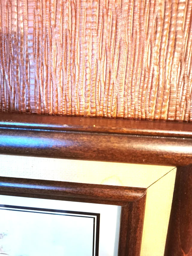 Vintage Signed Trinité Framed Dried Floral Print Country Farmhou image indicator(9)