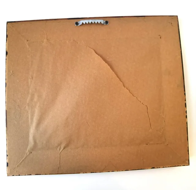 Vintage Signed Trinité Framed Dried Floral Print Country Farmhou image indicator(10)